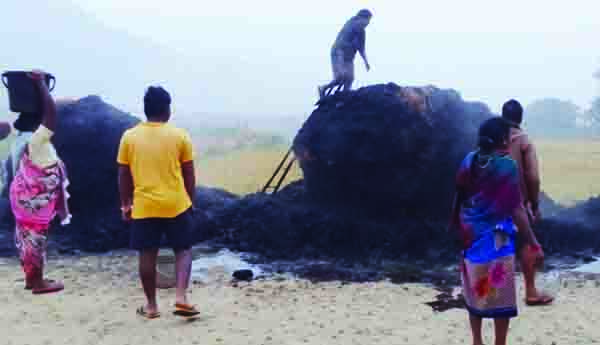 దుక్కగుడలో దాన్యం కుప్పలు దగ్ధం